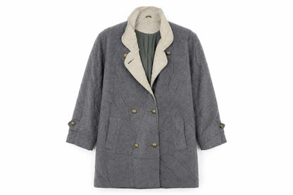 Womens UK Size 12 Preworn Grey Overcoat