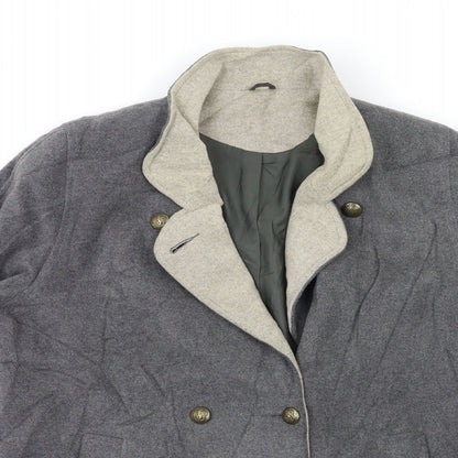 Womens UK Size 12 Preworn Grey Overcoat