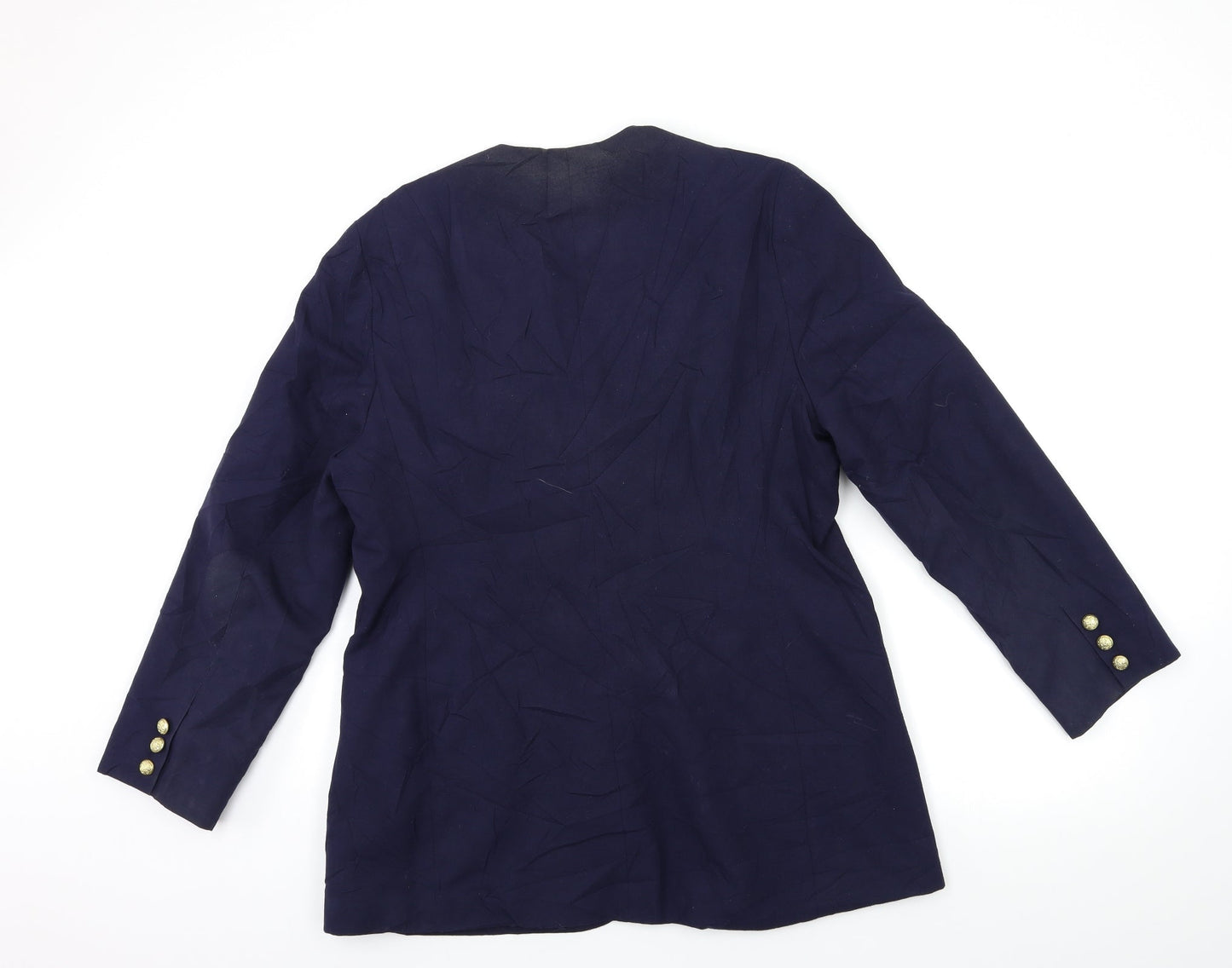 MICHELLE ROERTS Womens Blue   Biker Coat Size 16