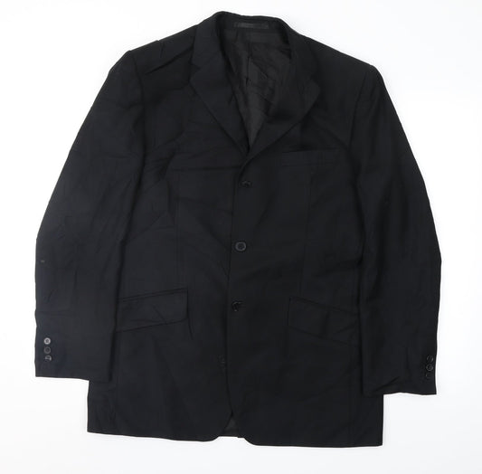 Mens UK Size 40 Burton Regular Black Suit Jacket