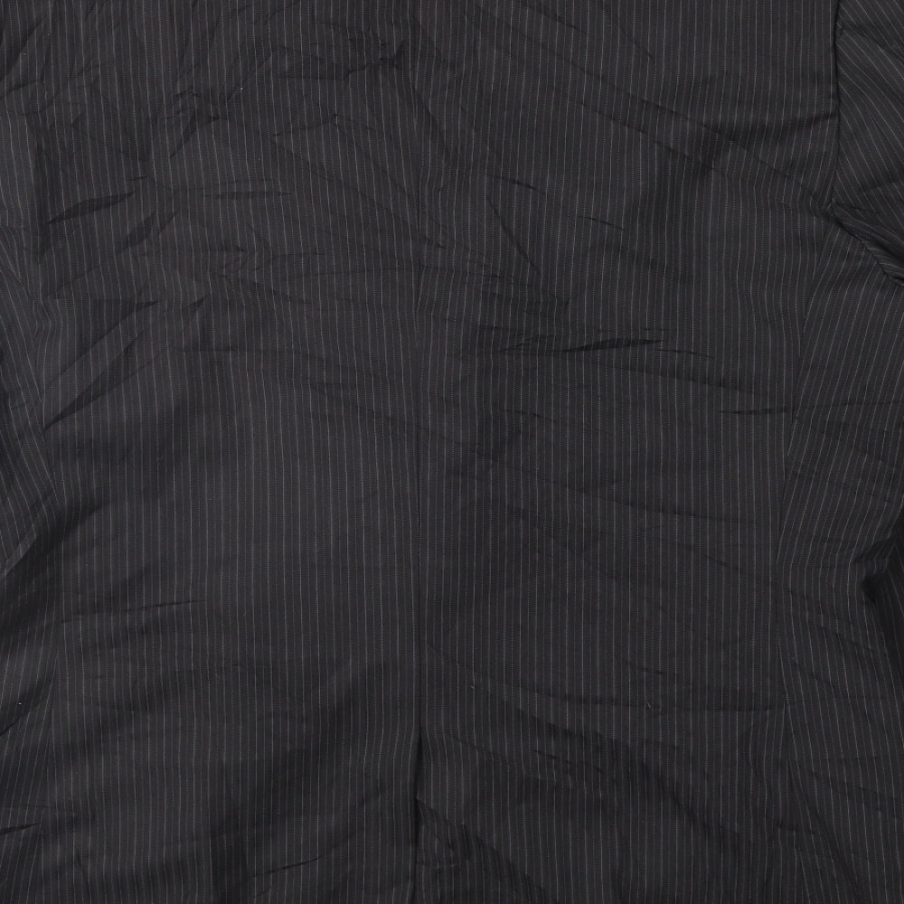 George Mens Black Striped  Jacket Suit Jacket Size 40