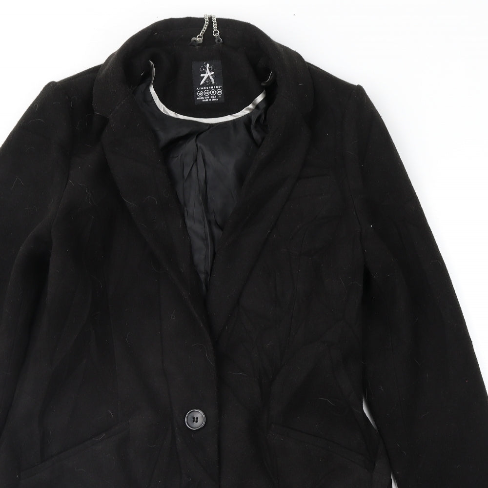 Womens UK Size 10 Atmosphere Black Overcoat