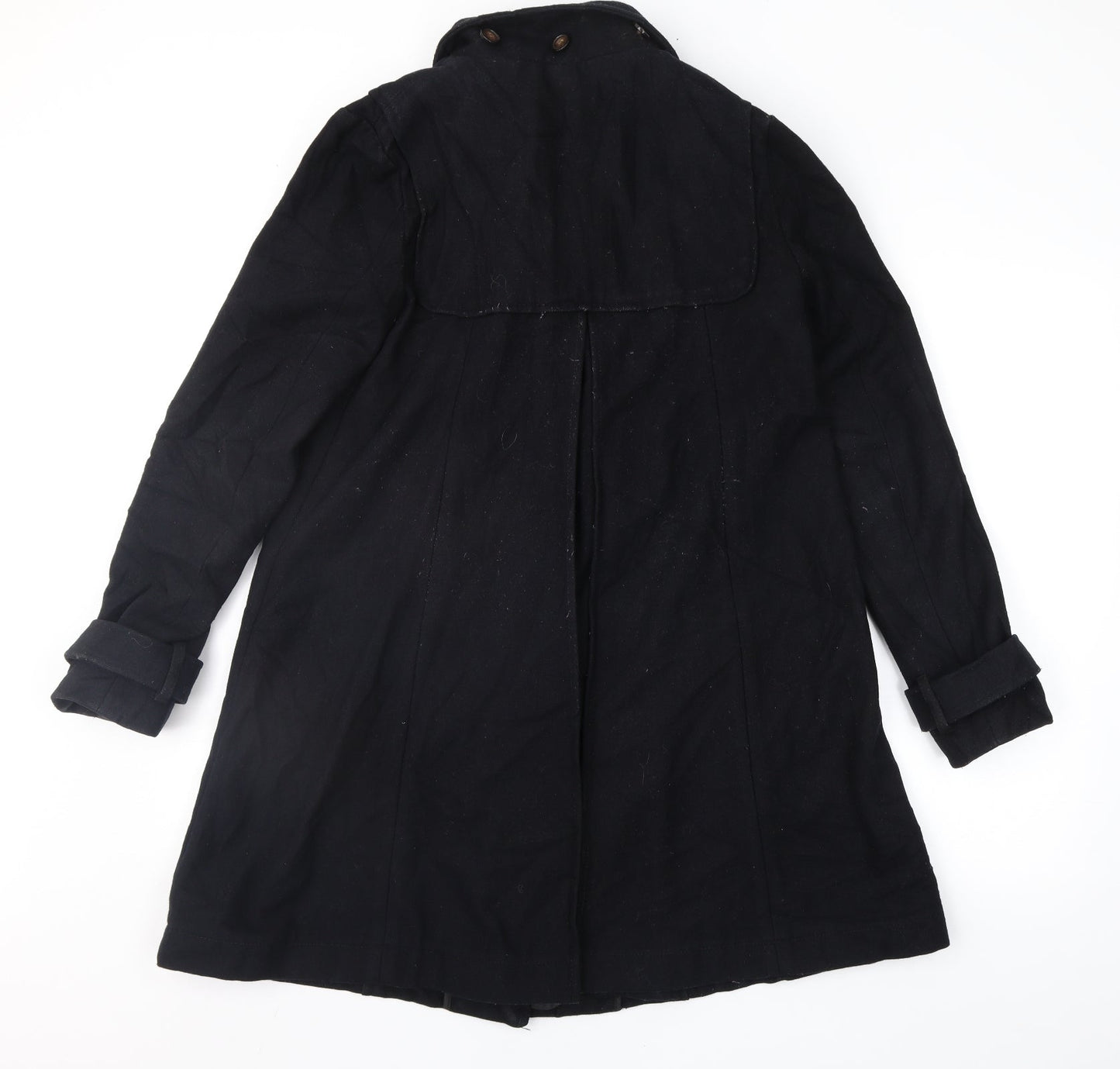 Womens UK Size 8 Topshop Black Overcoat