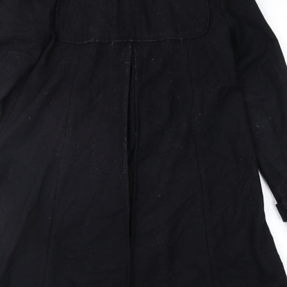 Womens UK Size 8 Topshop Black Overcoat