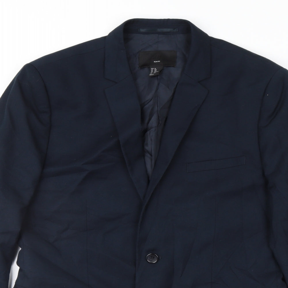 Mens UK Size 38 H&M Regular Blue Suit Jacket