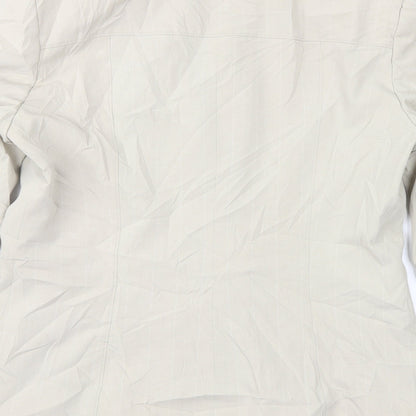 Klass Womens Beige Striped  Jacket Suit Jacket Size 12