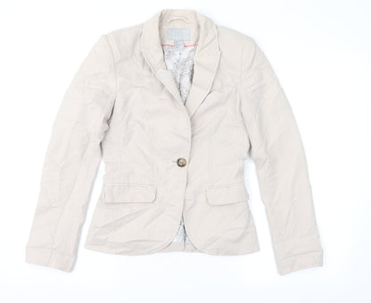 Womens UK Size 4 H&M Regular Beige Suit Jacket