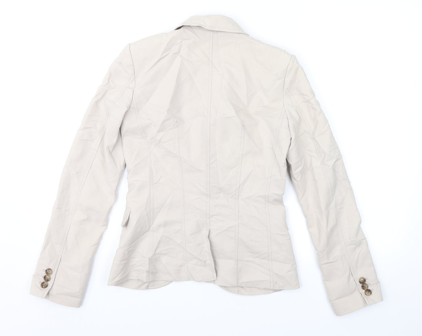 Womens UK Size 4 H&M Regular Beige Suit Jacket