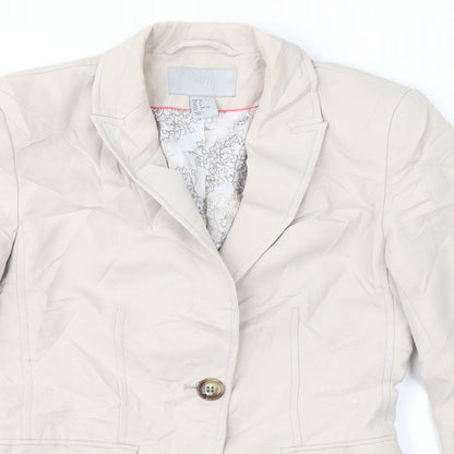 Womens UK Size 4 H&M Regular Beige Suit Jacket