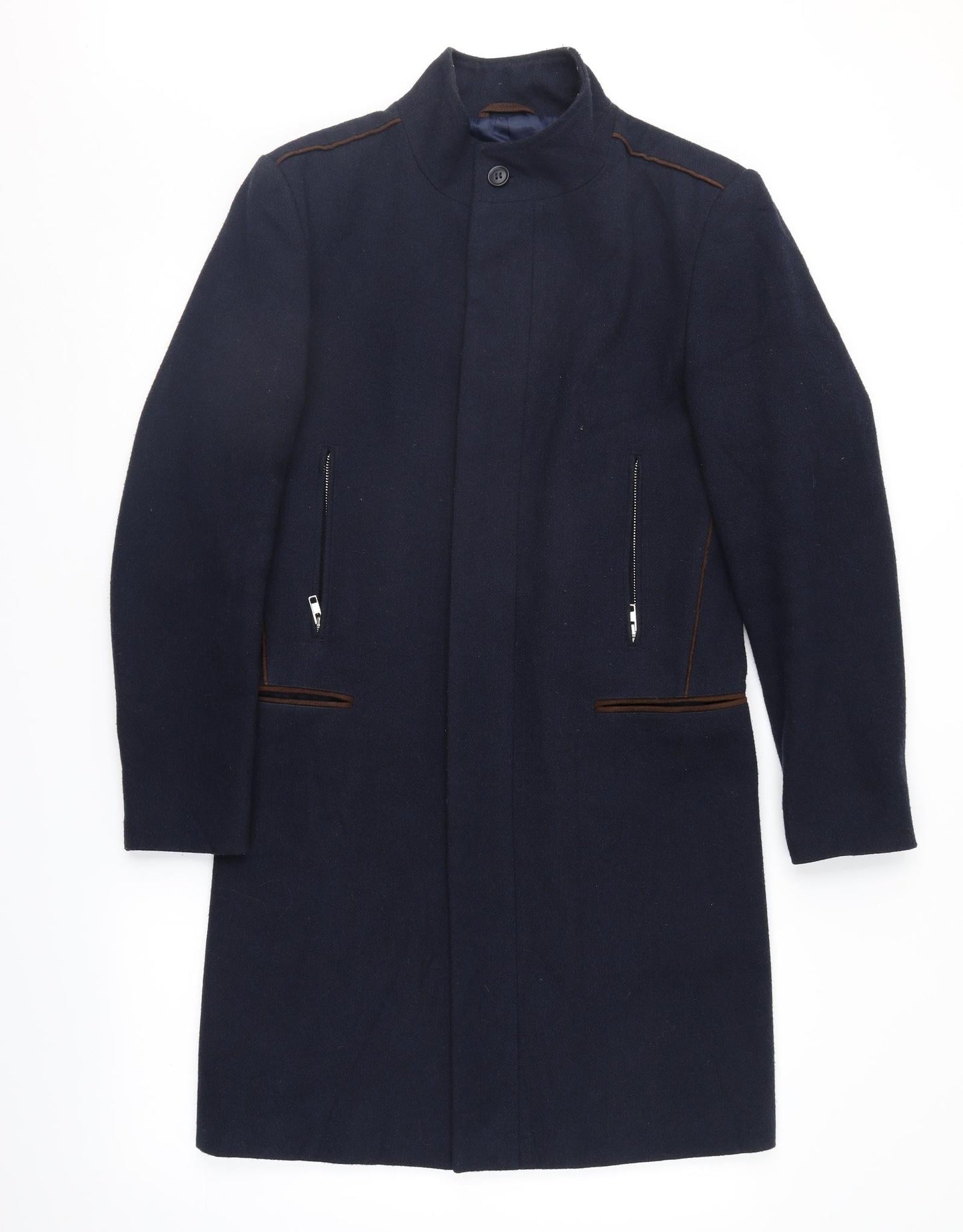 Womens UK Size XS River Island Blue Overcoat