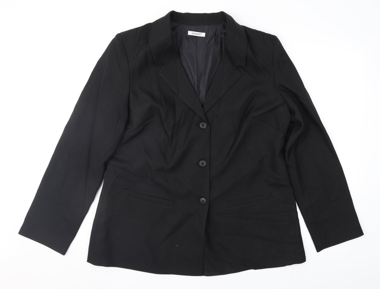 Damart Womens Black   Jacket Suit Jacket Size 16