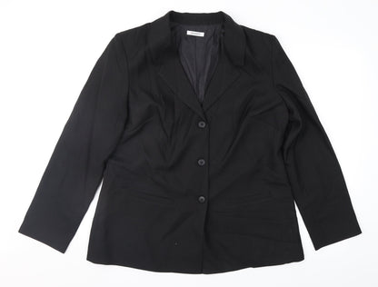 Damart Womens Black   Jacket Suit Jacket Size 16