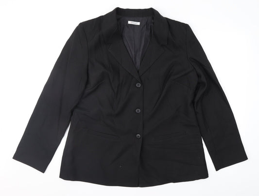 Damart Womens Black   Jacket Suit Jacket Size 16