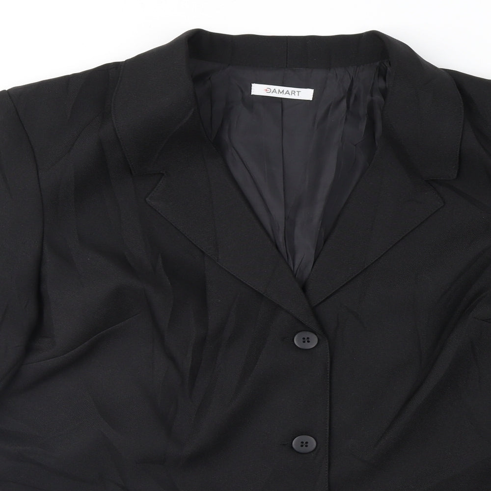 Damart Womens Black   Jacket Suit Jacket Size 16