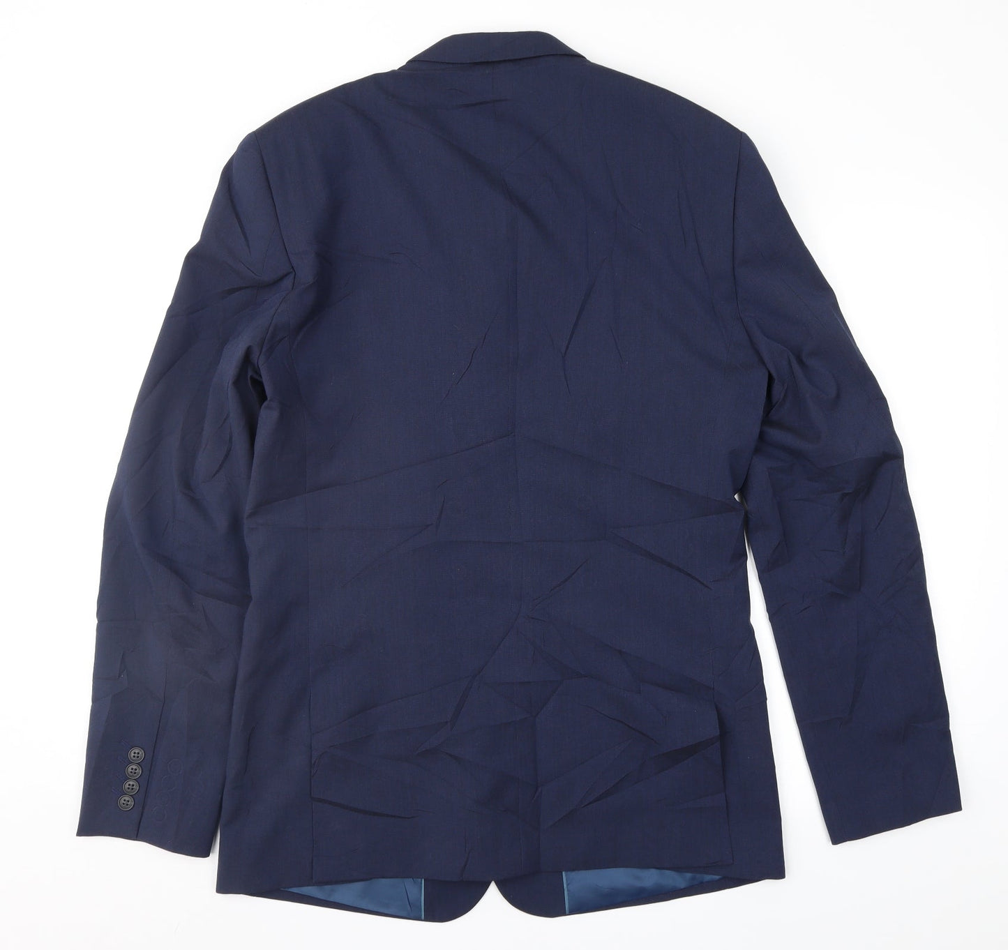 Mens UK Size 40 River Island Regular Blue Suit Jacket