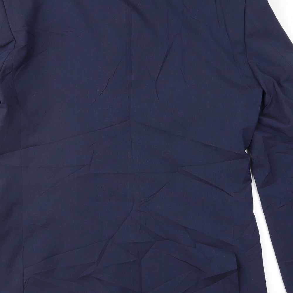 Mens UK Size 40 River Island Regular Blue Suit Jacket
