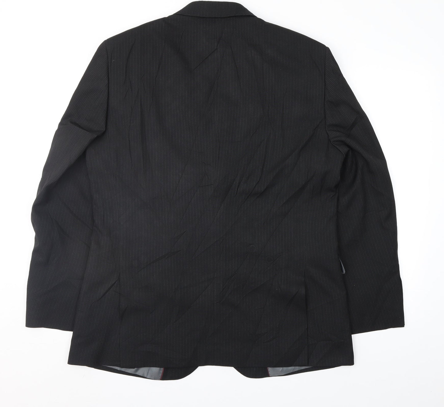 F&F Mens Black Striped  Jacket Suit Jacket Size 42