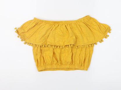 Primark Womens Orange   Cropped Blouse Size 8