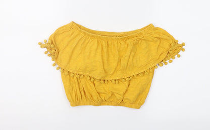 Primark Womens Orange   Cropped Blouse Size 8