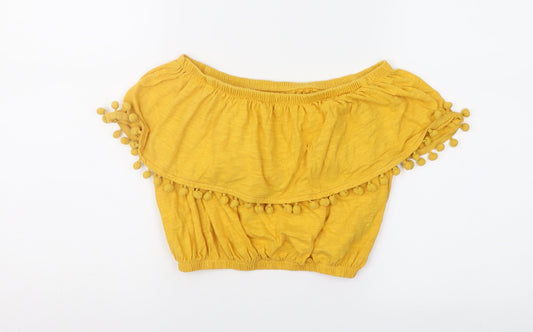 Primark Womens Orange   Cropped Blouse Size 8