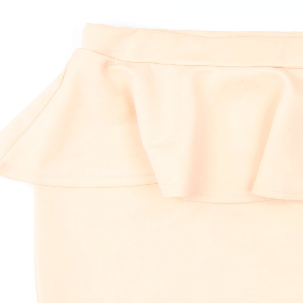 PRETTYLITTLETHING Womens Orange   Straight & Pencil Skirt Size 6