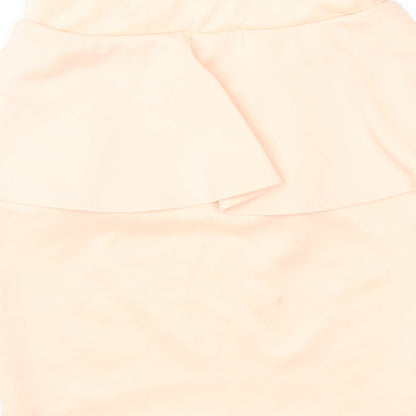 PRETTYLITTLETHING Womens Orange   Straight & Pencil Skirt Size 6