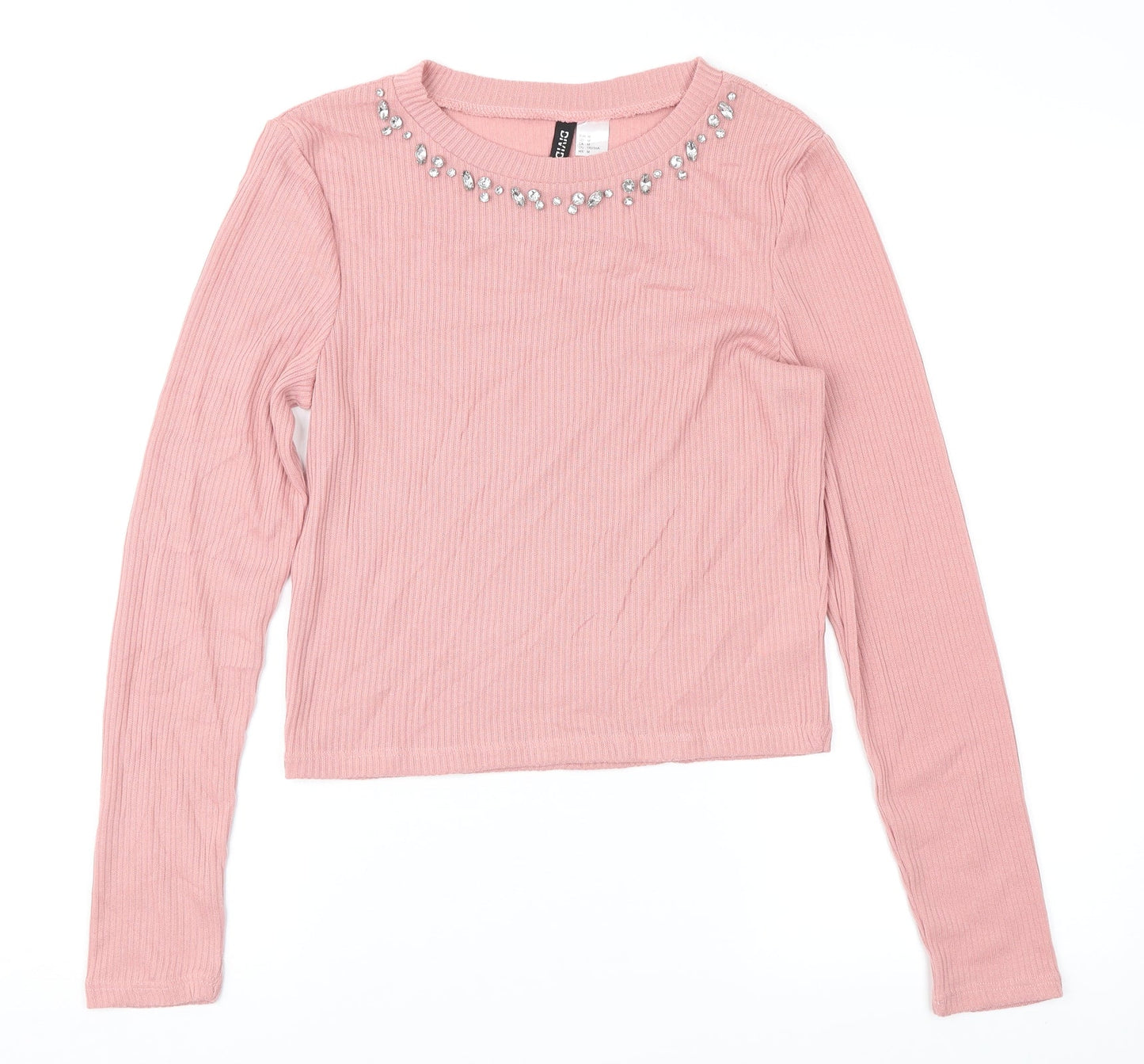 Divided Womens Pink   Pullover Jumper Size M