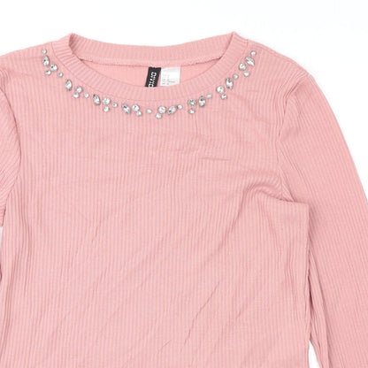 Divided Womens Pink   Pullover Jumper Size M