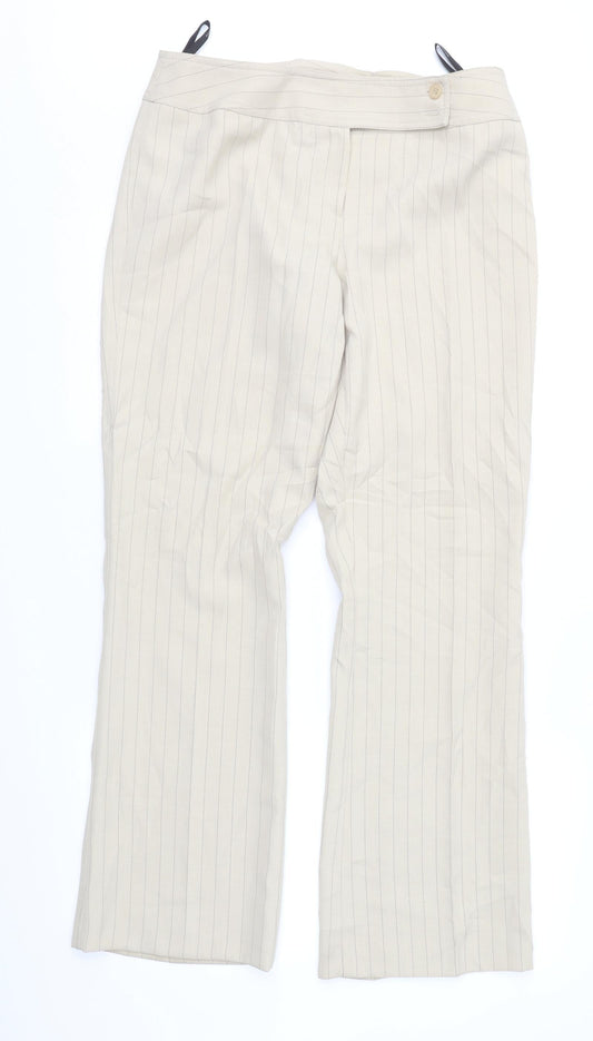 Womens UK Size 14 Dorothy Perkins Regular Fit  Beige Trousers