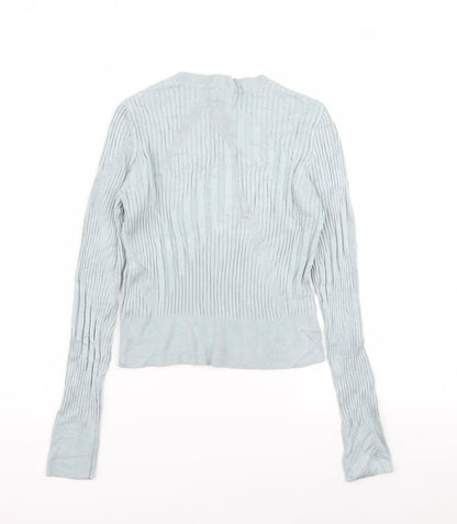 Womens UK Size 10 Topshop Blue Basic T-Shirt
