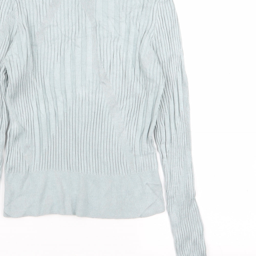 Womens UK Size 10 Topshop Blue Basic T-Shirt