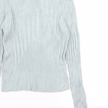 Womens UK Size 10 Topshop Blue Basic T-Shirt