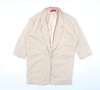 Boohoo Womens Beige   Jacket Blazer Size 8
