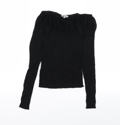 Womens UK Size 8 Per Una Black Basic T-Shirt