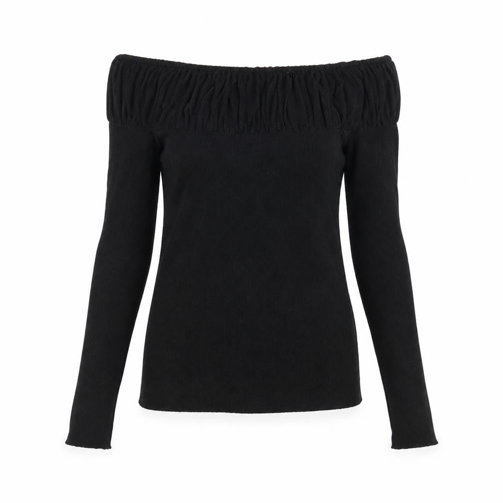 Womens UK Size 8 Per Una Black Basic T-Shirt
