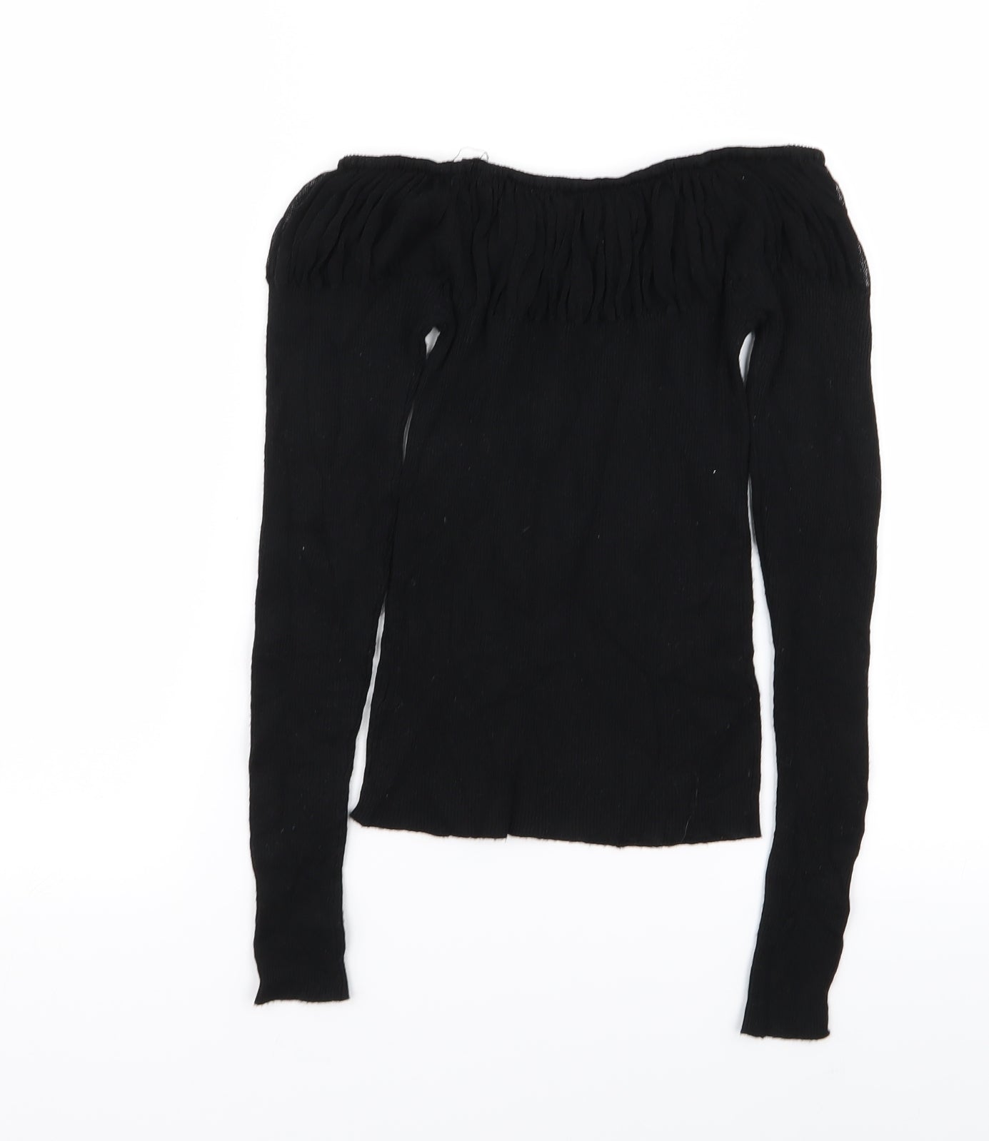 Womens UK Size 8 Per Una Black Basic T-Shirt