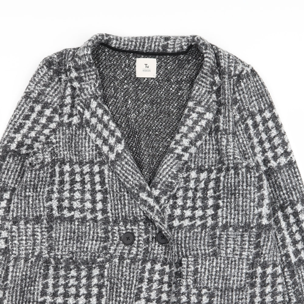 Womens UK Size L Per Una Grey Overcoat