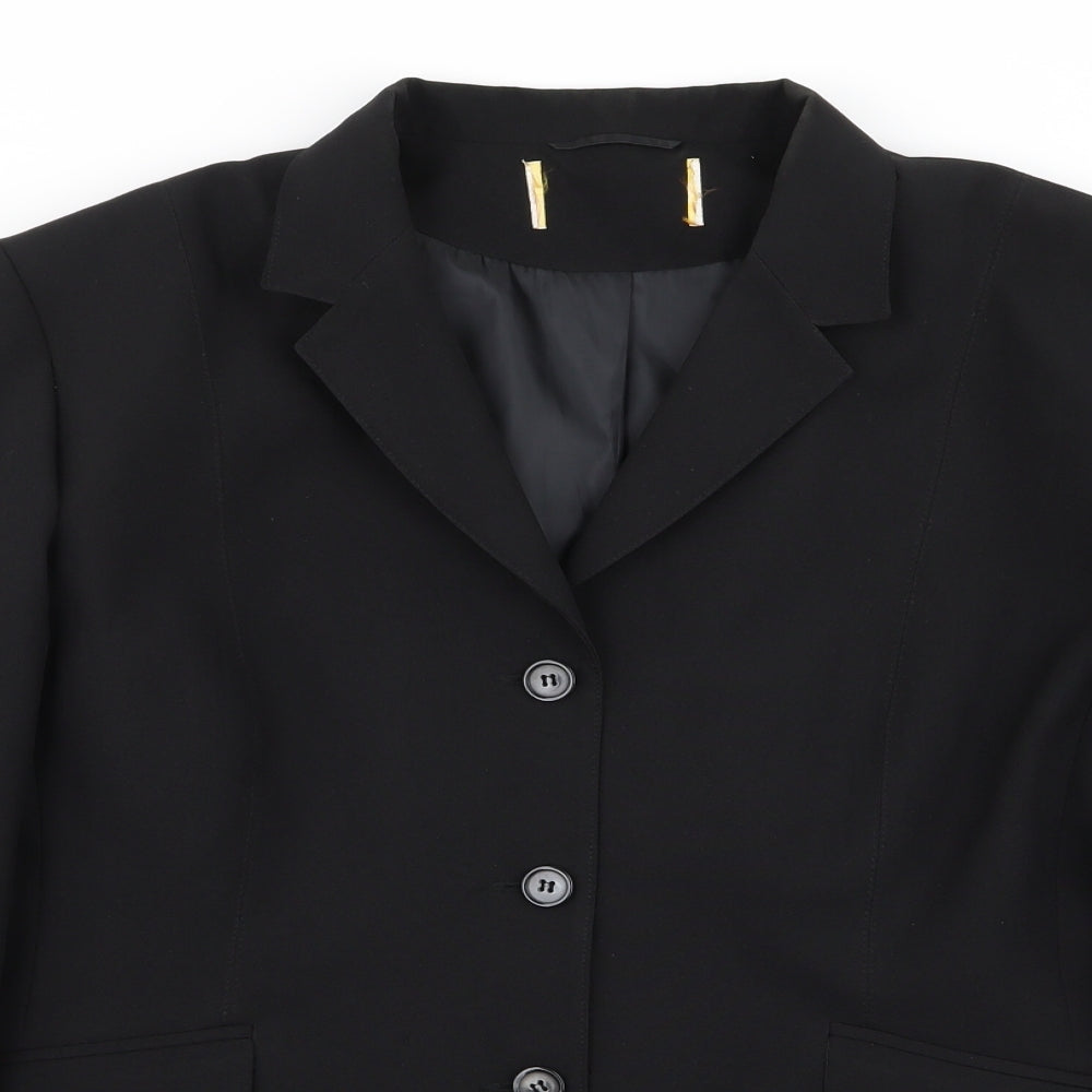 Womens UK Size 20 Preworn Regular Black Blazer