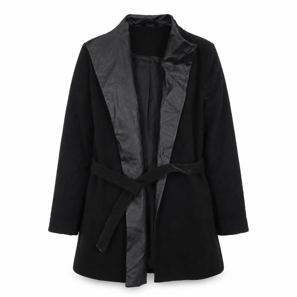 Womens UK Size S Oasis Black Overcoat
