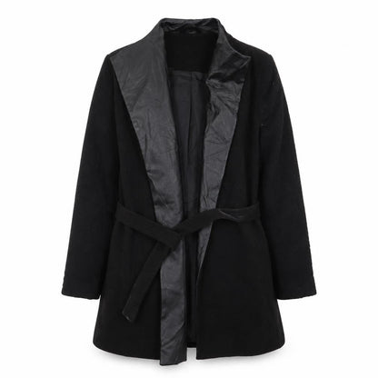 Womens UK Size S Oasis Black Overcoat