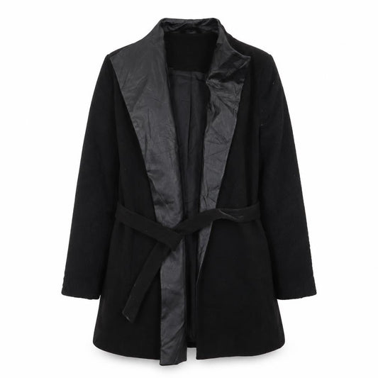 Womens UK Size S Oasis Black Overcoat