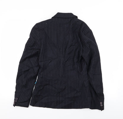 sarah coggles Mens Blue Striped  Jacket Blazer Size XS