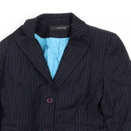 sarah coggles Mens Blue Striped  Jacket Blazer Size XS