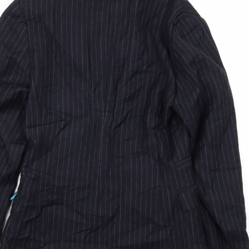 sarah coggles Mens Blue Striped  Jacket Blazer Size XS