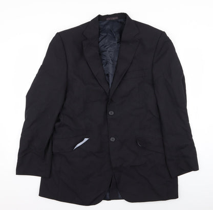 Asda George Mens Blue Striped  Jacket Blazer Size 40