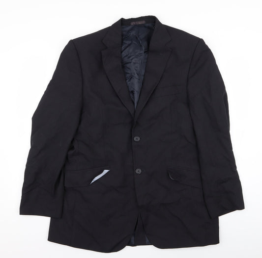 Asda George Mens Blue Striped  Jacket Blazer Size 40