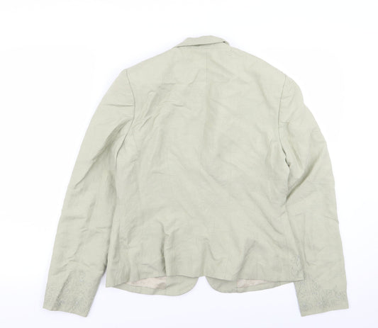 Monsoon Womens Green Floral  Jacket Blazer Size 12