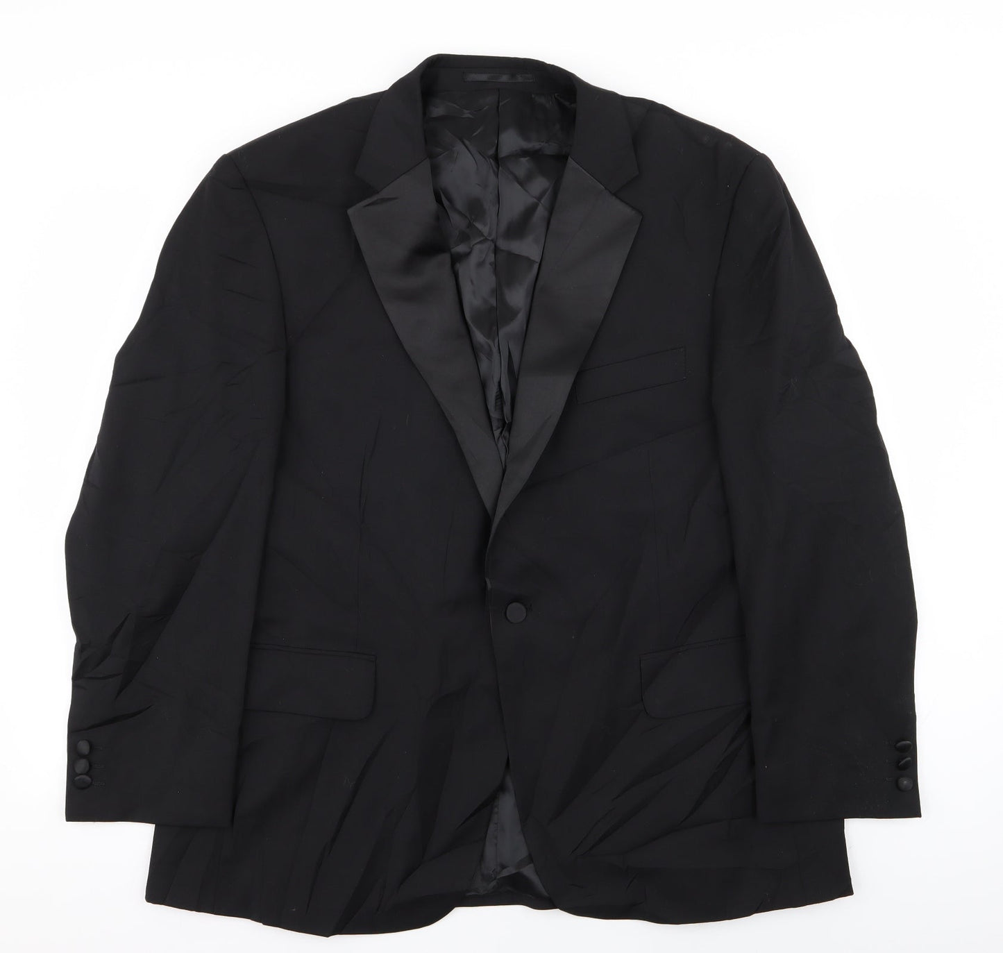 Mens UK Size 44 Preworn Regular Black Suit Jacket