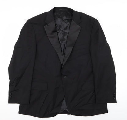 Mens UK Size 44 Preworn Regular Black Suit Jacket