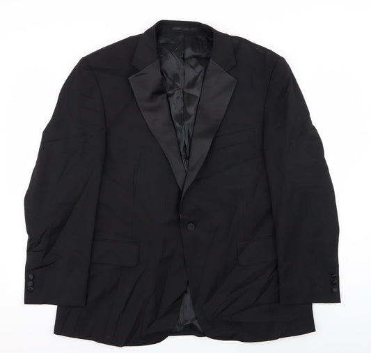 Mens UK Size 44 Preworn Regular Black Suit Jacket